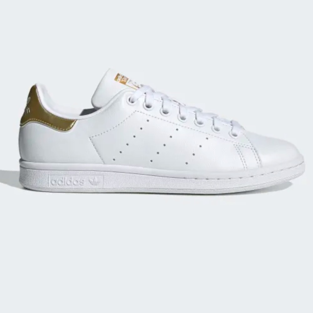 Adidas Original Stan Smiths in white/gold
